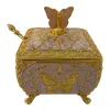 Golden butterfly decorative box, kitchen seasoning storage jar, seasoning jar, metal jar Item Picture